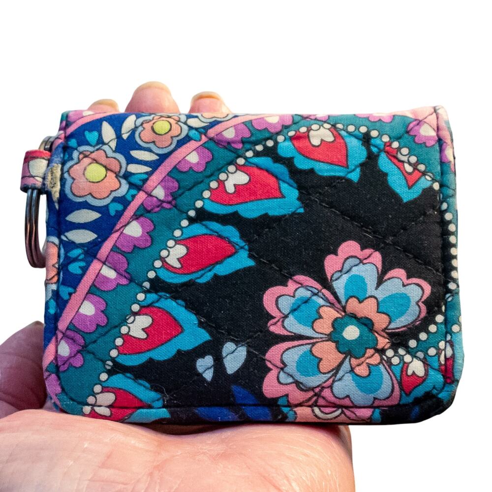 VERA BRADLEY Quilted Haymaker Paisley Campus Double ID Pocket Size Bifold Wallet